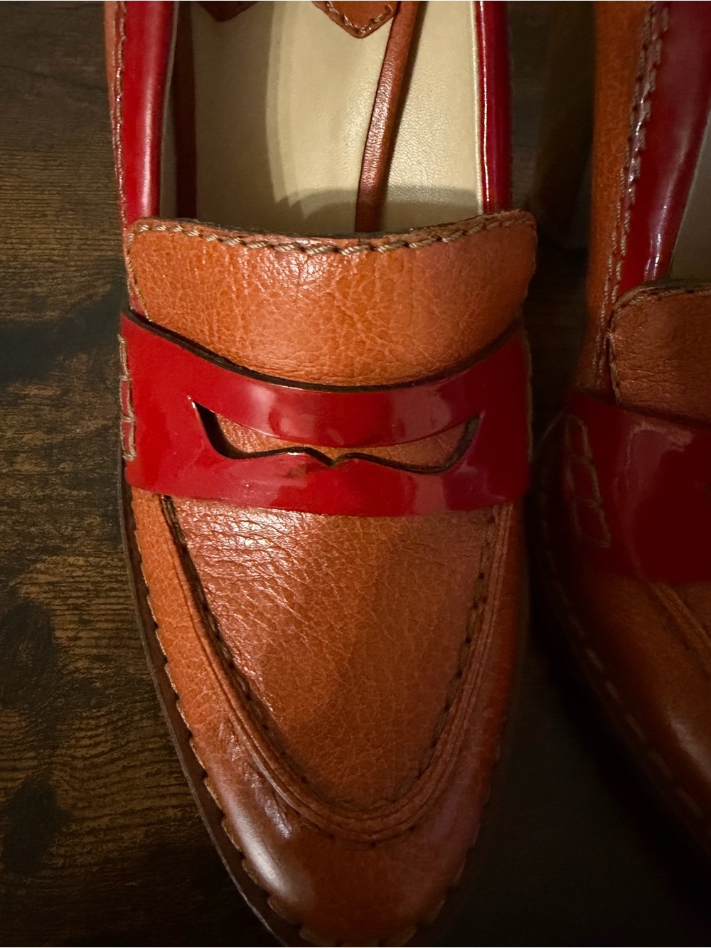 Dolce & Gabbana D&G Women’s Leather Heels Size 40 Brown Red Made in Italy - Picture 7 of 16